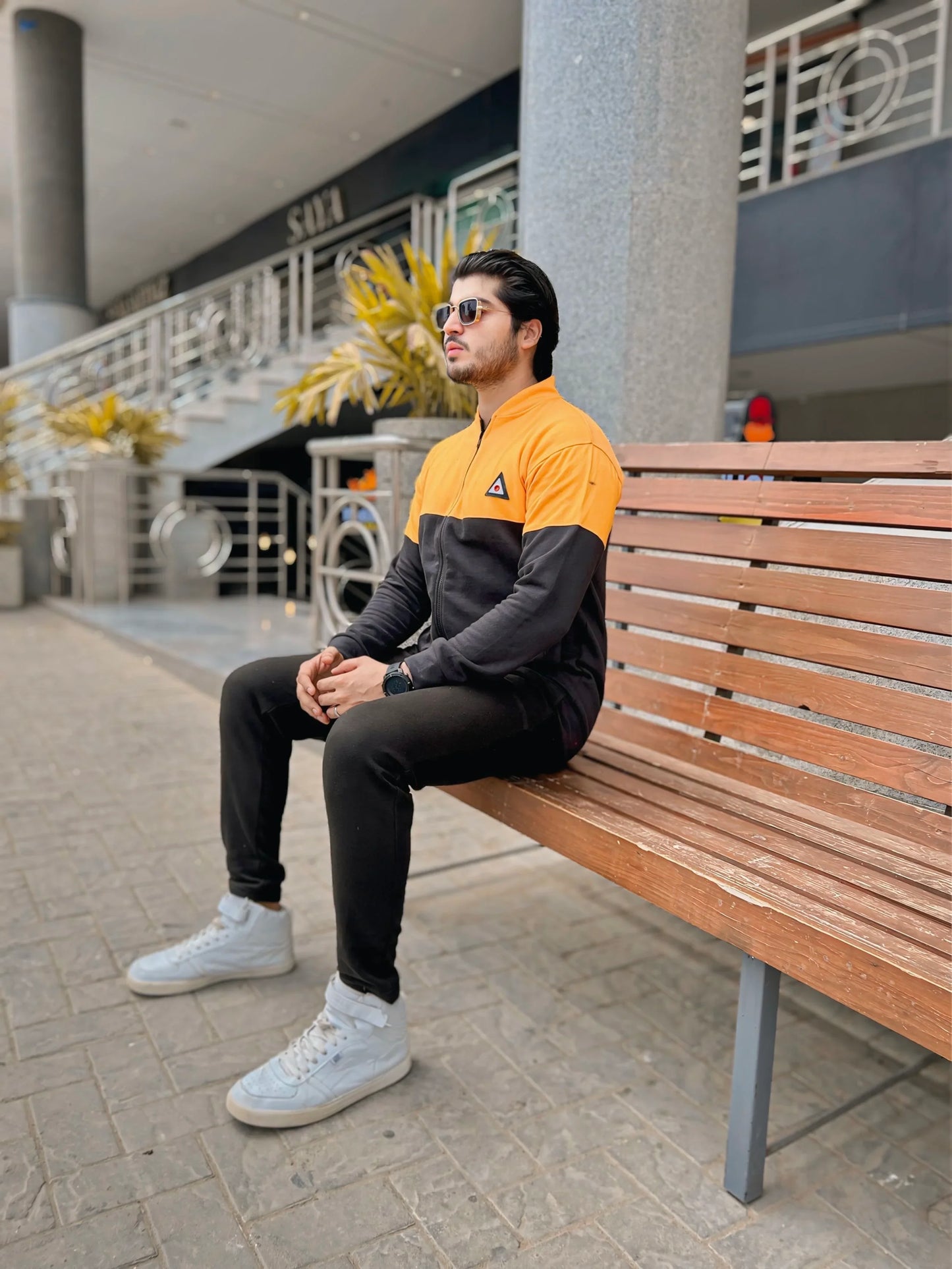 Men's Baylan Style Yellow & Black Track Suit