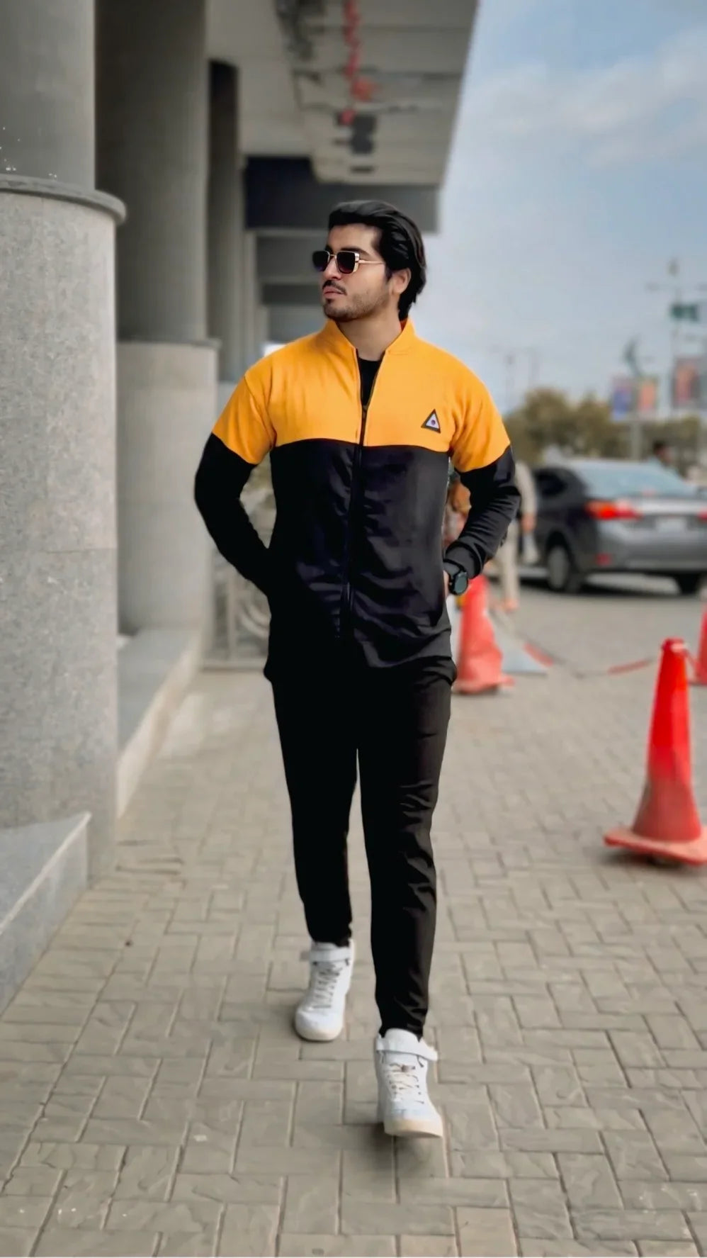 Men's Baylan Style Yellow & Black Track Suit