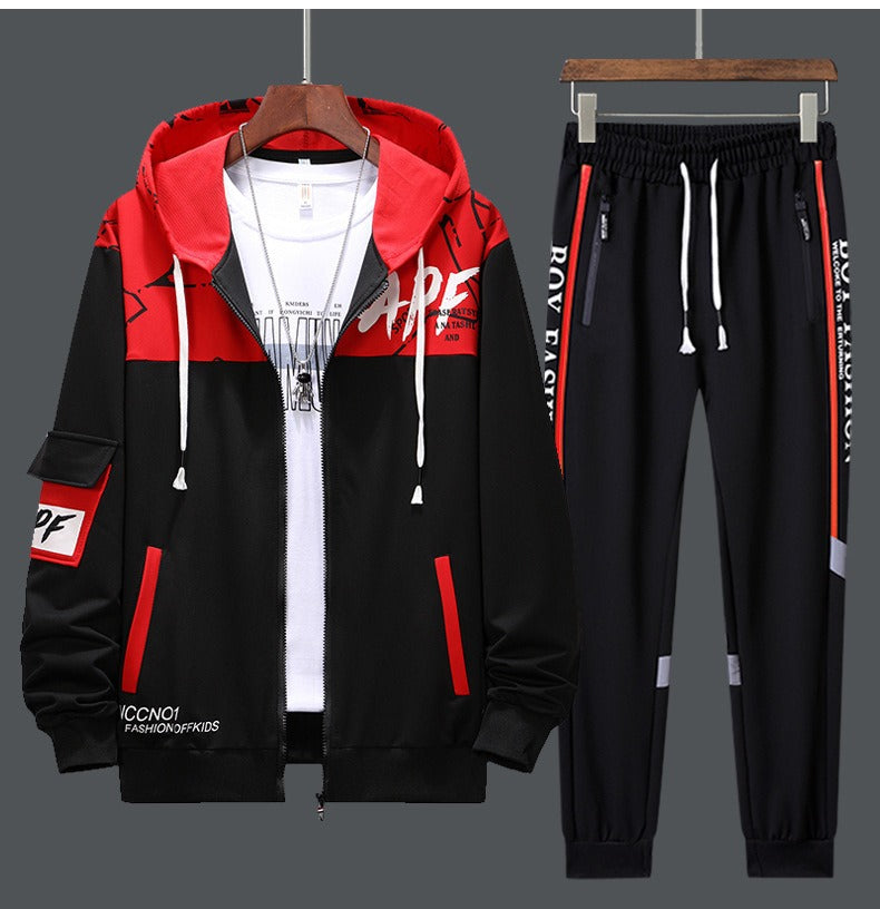 Stylish Sleeve Pocket Winter Tracksuit (Hoodie+Trouser)