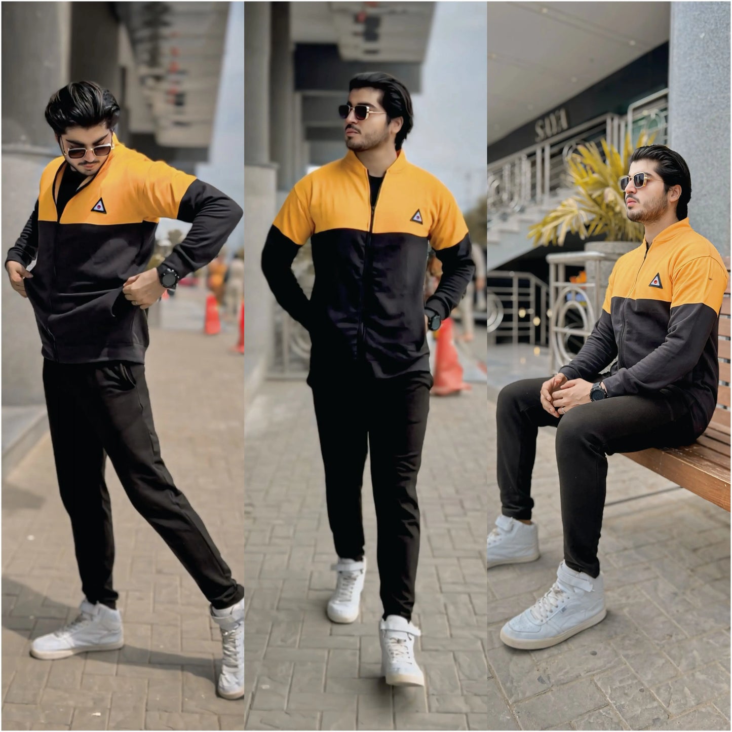 Men's Baylan Style Yellow & Black Track Suit